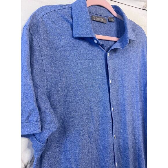 Daniel Cremieux Golf Sig. Collection Button Up Polo Size LG Blue - Picture 5 of 5